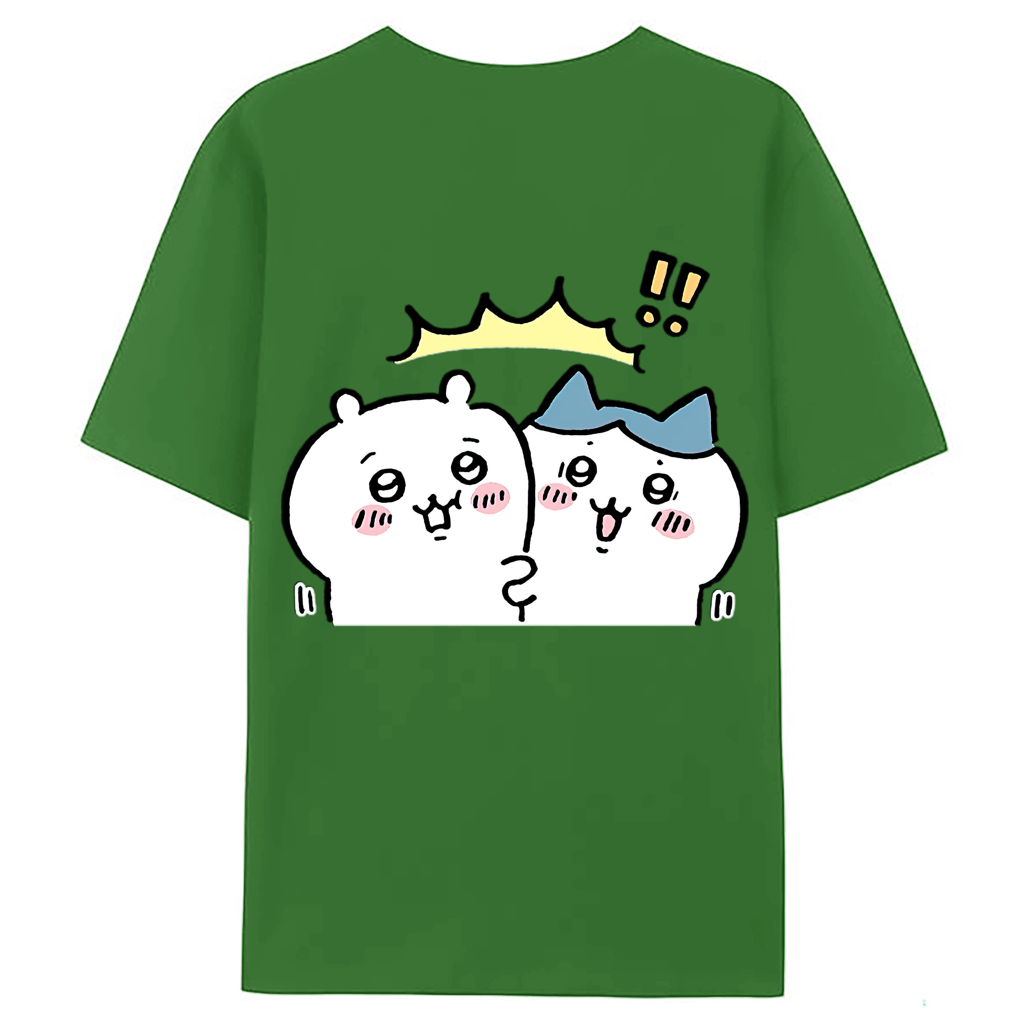 （画像用） ちいかわ ハチワレ Chii-kawa hachiware レディース半袖Tシャツ(バックプリント)